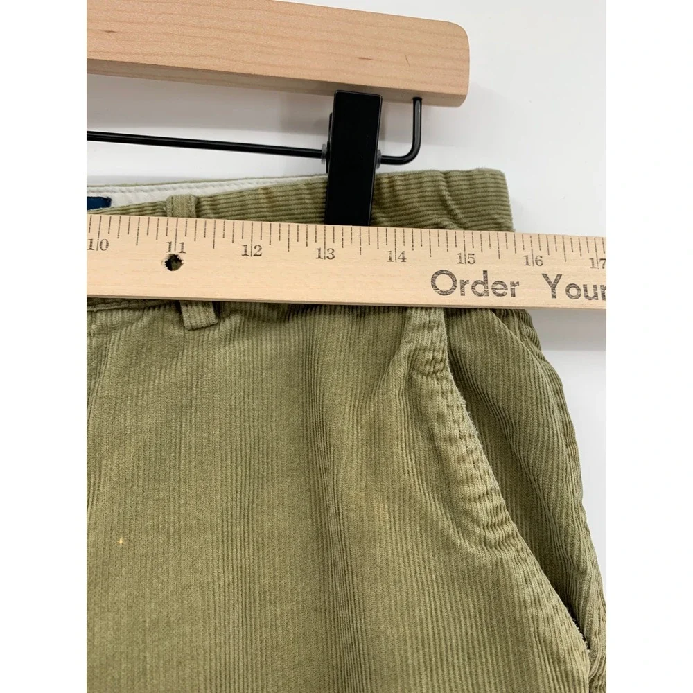 Vintage Polo Ralph Lauren Corduroy Pants Mens 32x30 Olive Green Straight Leg